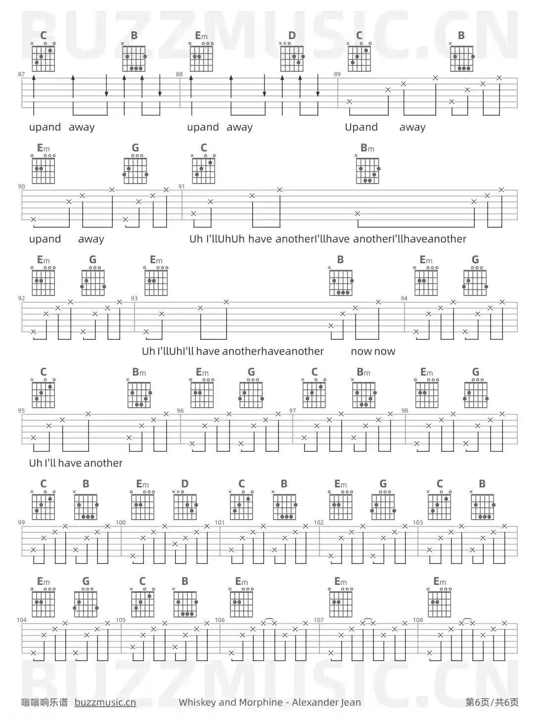 吉他谱第6页