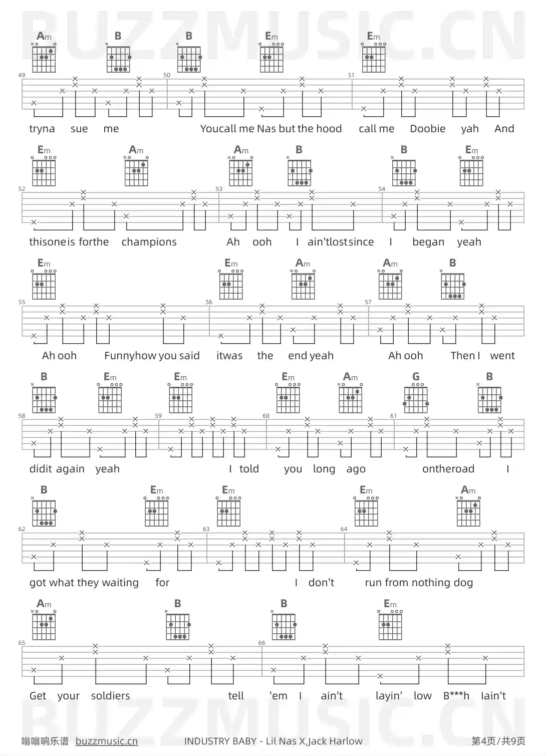吉他谱第4页
