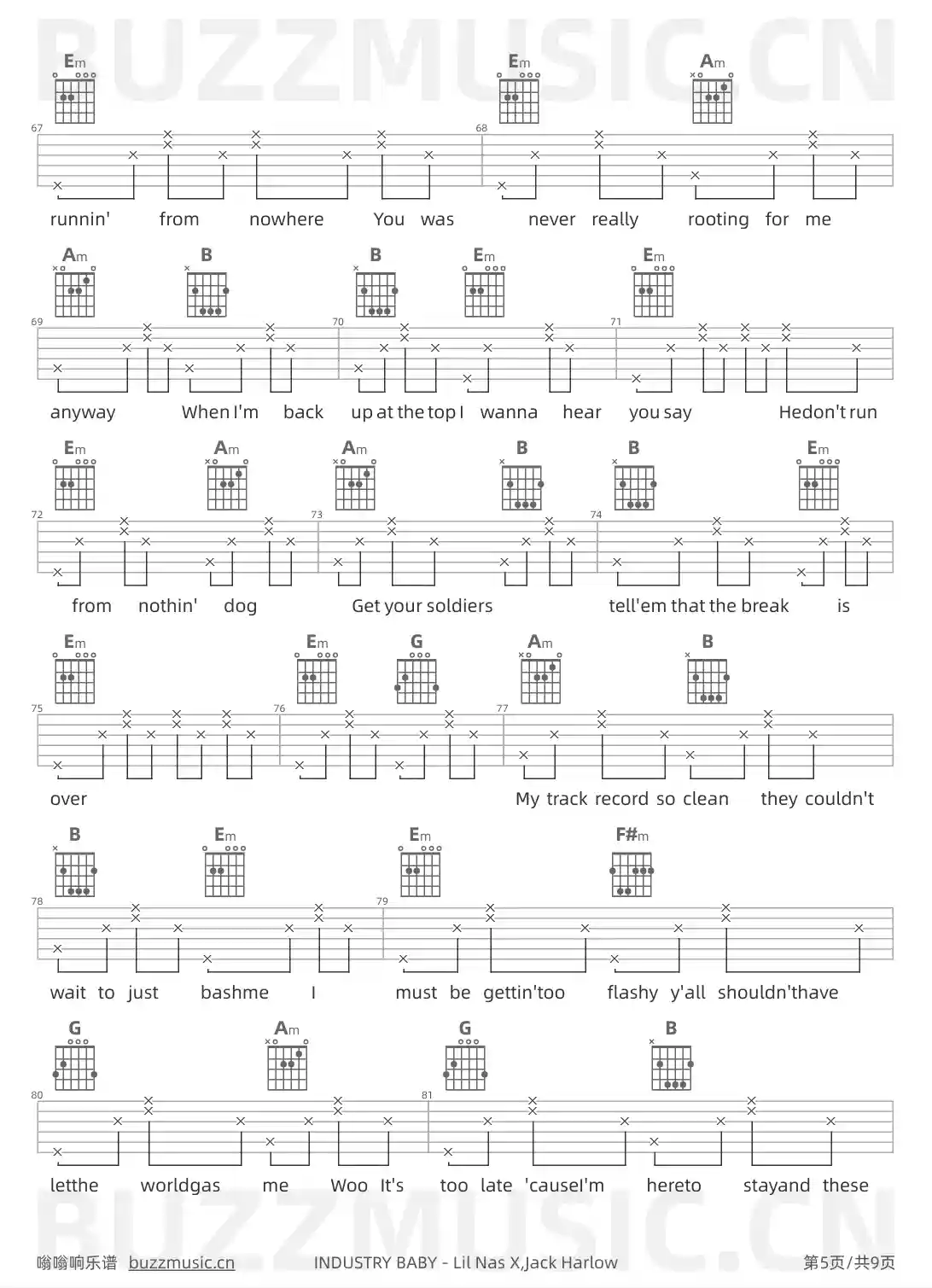 吉他谱第5页