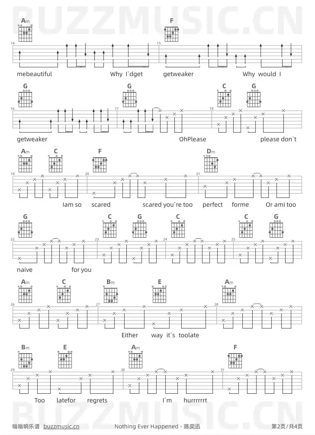 吉他谱第2页