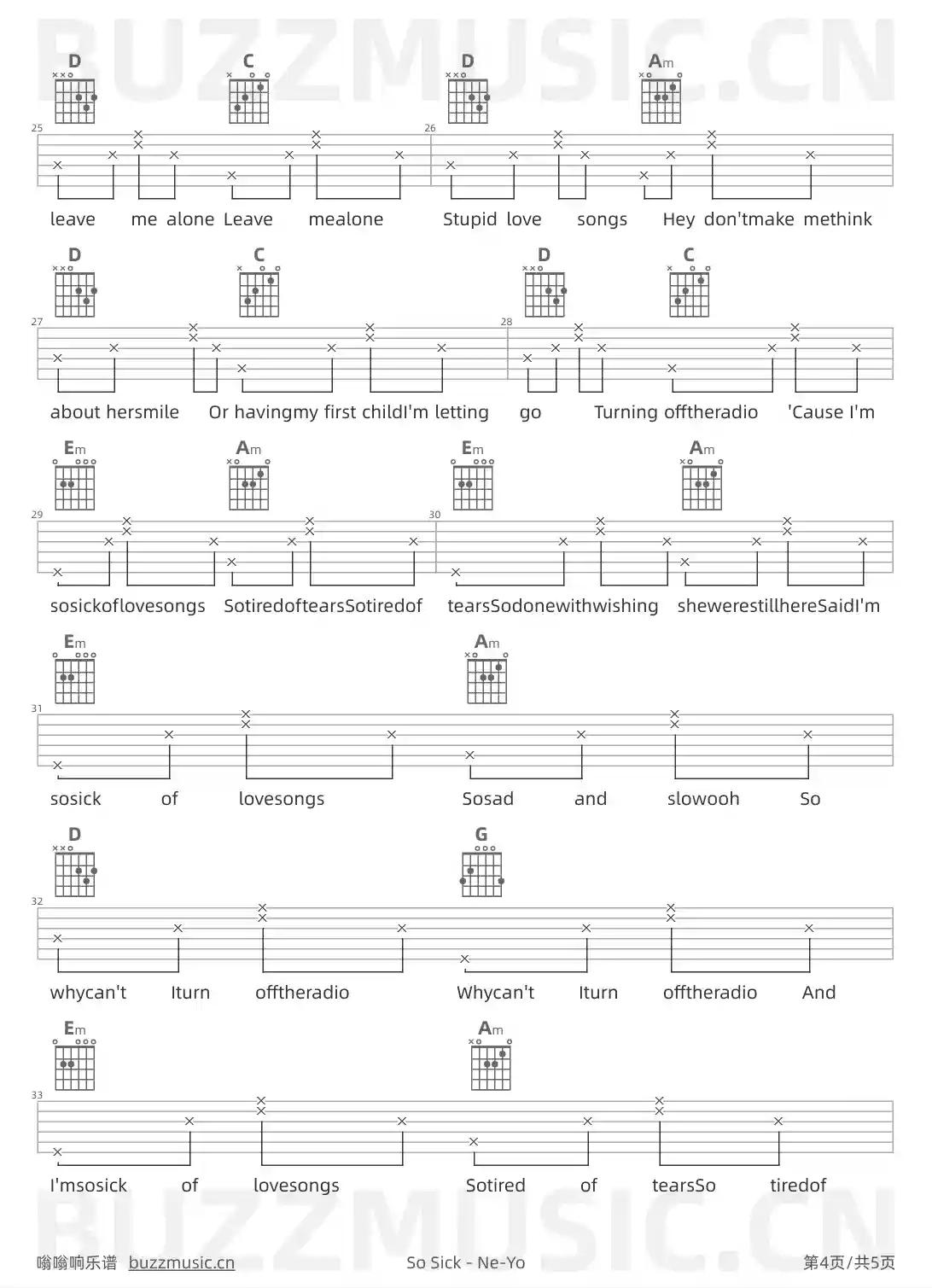 吉他谱第4页