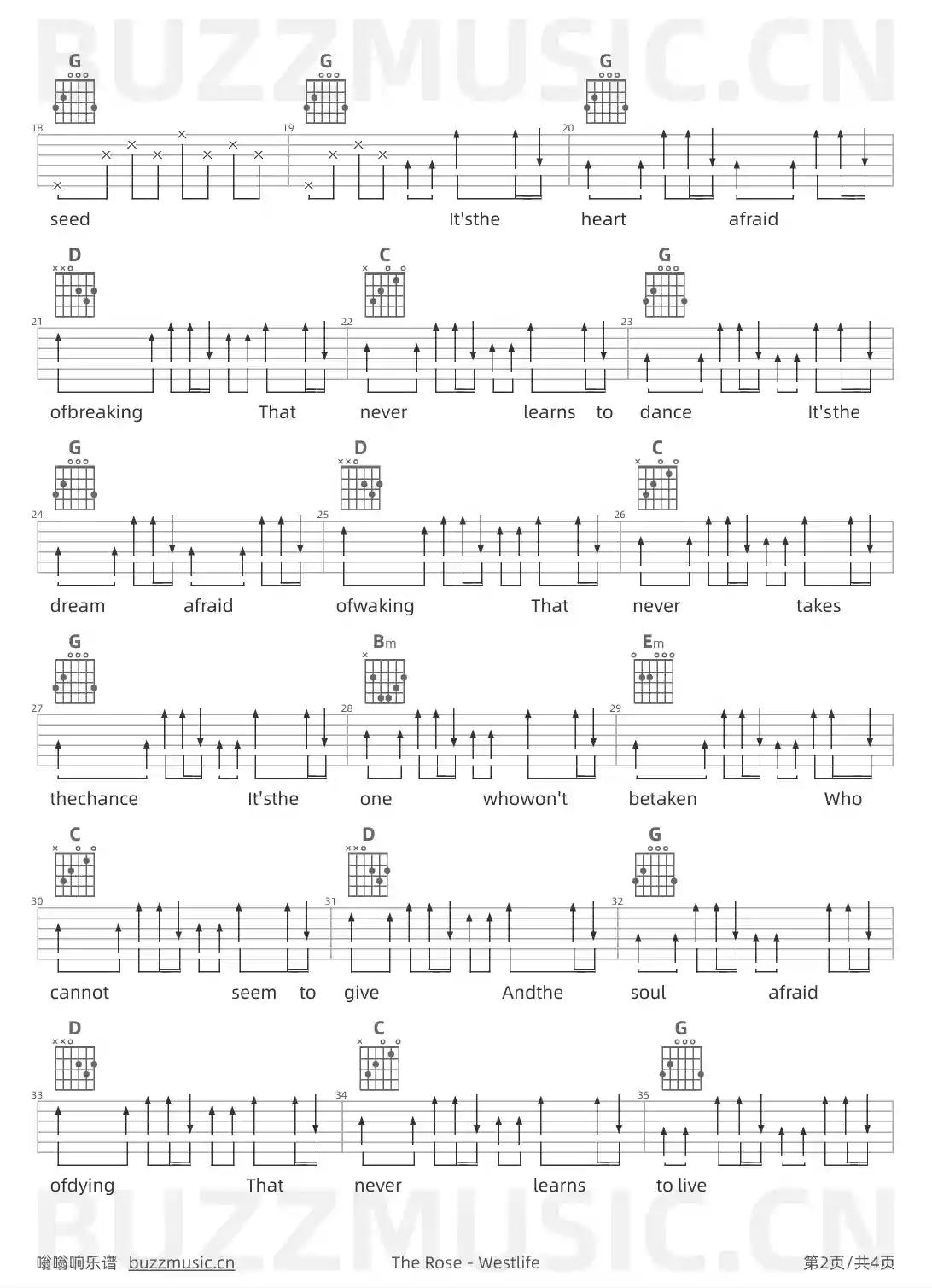 吉他谱第2页