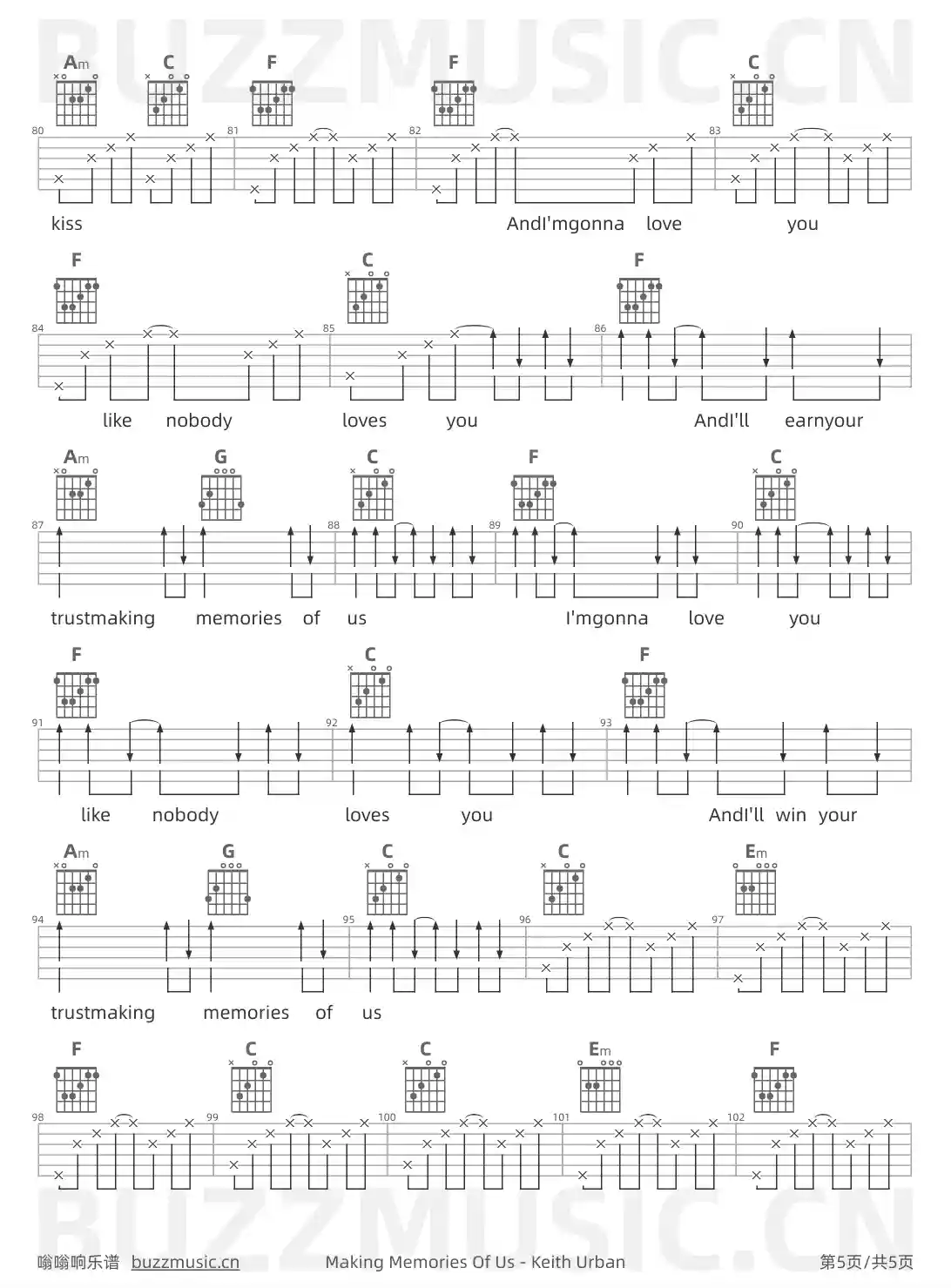 吉他谱第5页